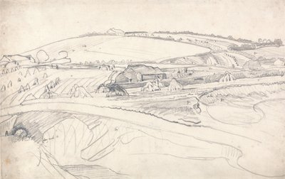 Landscape with a Farm and Cornstalks by James Ward